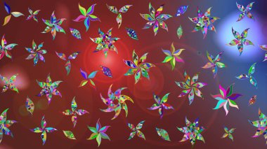 Raster illüstrasyonu. Flower eskiz arka planı. Şatafatlı bahar bahçesi dokusu. Çiçek deseni.