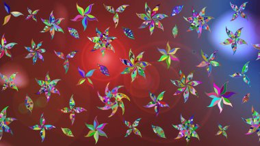 Raster illüstrasyonu. Flower eskiz arka planı. Şatafatlı bahar bahçesi dokusu. Çiçek deseni.