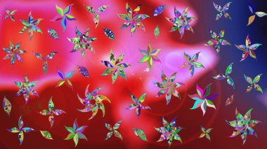 Raster deseni. Çiçekli çiçek deseni, suluboya. Küçük çiçekte güzel bir çiçek deseni..