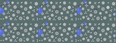 Tarafsız ve gri renklerde yaprakları olan yabani çiçekler. Eskiz arkaplan modeli. Suluboya, elle çizilmiş. Raster illüstrasyonu.