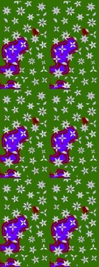 Renkli Bahar Teması eskiz kalıbı. Raster. Düz Çiçek Elementleri Tasarımı.