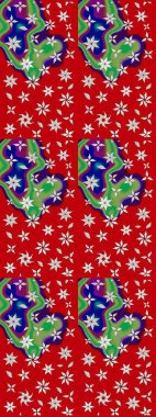 Kırmızı ve nötr renklerde çiçekler. Hediye ambalaj kağıdı, tebrik kartları, posterler ve pankart tasarımı. Raster düz çiçek çizim deseni.