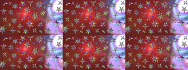 Çiçek kolajı. Çiçek kompozisyonu. Doğa. Raster deseni. Çiçek arkaplan. Küçük çiçekte güzel bir desen var. -kahverengi ve kırmızı çiçekler.