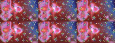 Sevgililer günü ve tebrik kartı konsepti için şık bir davetiye. Üst manzara, yumuşak pembe ve kahverengi renk. Çiçek kompozisyonu, el boyası, hassas şablon. Manzaralı çiçek deseni.