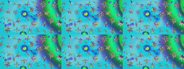 Tony 'nin kumaş kalıbını çiz. Modaya uygun kumaş deseni. Raster illüstrasyonu. Küçük çiçekte sevimli çiçek deseni var..