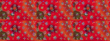 Çiçekli çiçek deseni, suluboya. Küçük çiçekte güzel bir çiçek deseni var. Raster deseni.