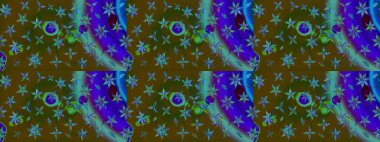 Botanik çizim kalıbı. Raster deseni. Suluboya etkisi. Organik elementler.