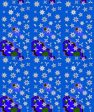 Raster 'ın taze dokusu. Yumuşak fayans. Yumuşak pamuk tasarımı. Klasik çiçek desenli. Paketleme, tekstil, duvar kağıdı için çiçek arkaplanı.