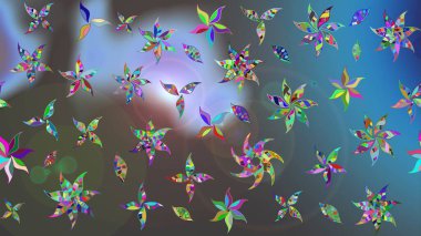 Güzel kumaş deseni. Raster illüstrasyonu. Bahar çiçekli güzel bir çiçek deseni..