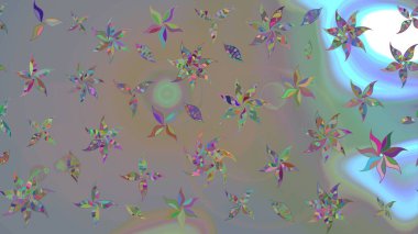 Gri ve bej renkli çiçekler. Nazik romantik baskı. Bahar mevsimi. Raster güzel bir çiçek deseni çizmiş. Tatil havası..