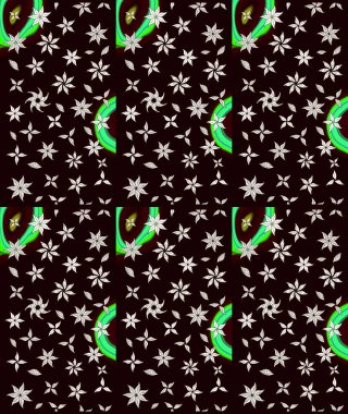 Düz Çiçek Elementleri Tasarımı. Renkli Yaz Temalı eskiz kalıbı. Çiçekli eskiz çizimi. Siyah renkte çiçekler.