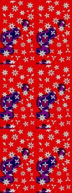 Raster suluboya çiçek deseni, narin çiçekler, kırmızı ve nötr çiçekler, tebrik kartı şablonu. Raster Güzel kumaş deseni.