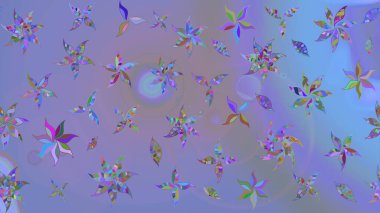 Moda baskıları için zarif bir şablon. Küçük çiçekte güzel bir desen. Küçük renkli çiçekler. Motley illüstrasyonu. Çiçekli bahar çiçekleri.