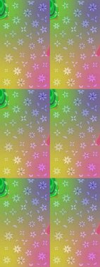 Parmak izi, kumaş, duvar kâğıdı, tekstil için raster dokusu. Renkli grunge, koloni ve yeşil çiçeklerle soyut bir arka plan oluşturur. Nakış desenli çiçek deseni..