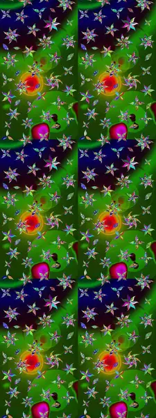 Yeşil ve siyah renkli çiçekler. Küçük çiçekte sevimli çiçek deseni var..