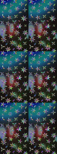 Gri ve mavi renkte manzaralı çiçek deseni. Çiçek kompozisyonu, el boyası, hassas şablon. Üst manzara, yumuşak stil. Sevgililer günü ve tebrik kartı konsepti için şık bir davet.