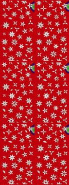 Hediye ambalaj kağıdı, tebrik kartları, posterler ve pankart tasarımı. Raster düz çiçek çizim deseni. Kırmızı ve nötr renkte çiçekler.