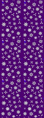 Raster deseni. Menekşe ve nötr renklerde. Küçük çiçekteki sevimli çiçek deseni. Soyut çiçek çizim kalıbı arka planı. Raster illüstrasyonu.