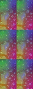 Renkli Bahar Teması eskiz kalıbı. Düz Çiçek Elementleri Tasarımı. Güzel kumaş deseni. Raster illüstrasyonunda çiçek deseni çizimi.