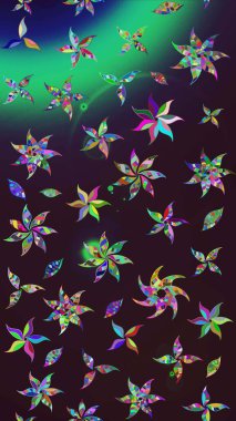 Hoş bir çiçek geçmişi var. Güzel kumaş deseni. Raster illüstrasyonu. Küçük çiçekte çizim deseni.