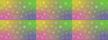 Robot resim. Raster illüstrasyonu. Küçük çiçekte sevimli çiçek deseni var..