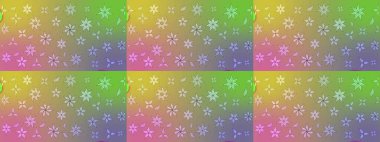 Robot resim. Raster illüstrasyonu. Küçük çiçekte sevimli çiçek deseni var..