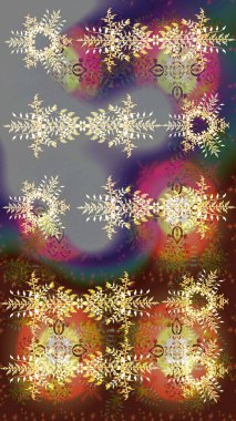 Renkli kar tanesi Raster çizimi. Renkli arka planda kar taneleri. Raster illüstrasyonu. Kar tanesi ikonu, izole edilmiş. Düz dizayn. Simgeler, etiketler.