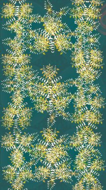 Güzel dekorasyon. Raster illüstrasyon kar taneleri. Kışın sembolü. Ayrı suluboya kar taneleri mavi, yeşil ve nötr renklerde.