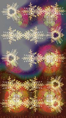 Renkli kar tanesi Raster çizimi. Renkli arka planda kar taneleri. Raster illüstrasyonu. Kar tanesi ikonu, izole edilmiş. Düz dizayn. Simgeler, etiketler.