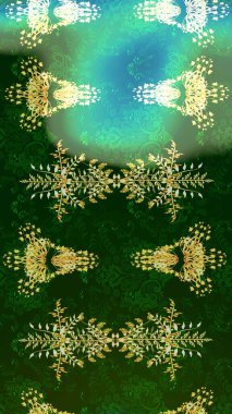 Raster çiçek desenli çiçek deseni, yapraklar, dekoratif elementler, sıçrama, lekeler, el çizimi kontur çizgileri ve Doodle çizim stili, grafik raster çizim çizimi.