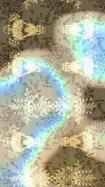 Soyut duvar kâğıdı, ambalaj dekorasyonu. Bej, nötr ve kahverengi renkler. Basit bir kar tanesi. Kışın sembolü, mutlu noeller, mutlu yeni yıl kutlaması Raster illüstrasyonu..