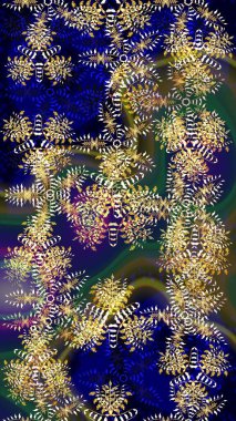 Mavi, siyah ve kahverengi renklerde izole edilmiş. Kar Tanesi Raster illüstrasyonu. Kış kar tanesi. Kar Tanesi Simgesi.