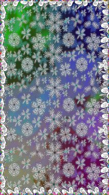 Renkli Bahar Temalı Kusursuz Arkaplan. Çiçeksel fantezi tasarımı, parlak bir arka planda, kusursuz bir desen. Düz Çiçek Elementleri Tasarımı.