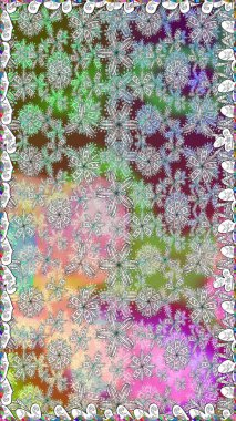 Kabile sanatı boho baskısı, klasik çiçek arkaplanı. Soyut etnik raster kusursuz desen. Arkaplan dokusu, duvar kağıdı, doğal renklerde çiçek teması.