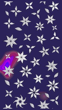 Raster illüstrasyonu. Küçük çaplı çiçeklerdeki basit şirin desenler. Tekstil veya kitap kapakları, imalat, duvar kağıtları, baskı, hediye paketi ve yapıştırma kitabı için çiçek eskiz geçmişi.