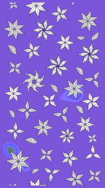 Raster illüstrasyonu. Küçük çaplı çiçeklerdeki basit şirin desenler. Tekstil veya kitap kapakları, imalat, duvar kağıtları, baskı, hediye paketi ve yapıştırma kitabı için çiçek eskiz geçmişi.