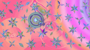 Çiçek deseni. Şatafatlı bahar bahçesi dokusu. Flower eskiz arka planı. Raster illüstrasyonu.