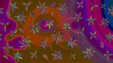 Moda baskısı. Suluboya çizim kalıbı. Dekorasyon ve tasarım için güzel bir desen. Çiçeğin suluboya çizimlerinin mükemmel deseni. Eski model. Raster illüstrasyonu.