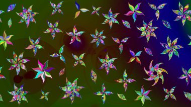 Tatil havası. Bahar mevsimi. Raster güzel bir çiçek deseni çizmiş. Nazik romantik baskı.