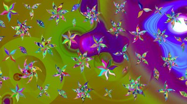 Nazik romantik baskı. Raster güzel bir çiçek deseni çizmiş. Tatil havası. Bahar mevsimi.