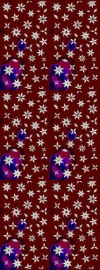 Raster illüstrasyonu. Kırmızı ve nötr renklerde çiçekler. Çiçek desenli eskiz, vuruşlar, sıçramalar, yaz çiçekleri..