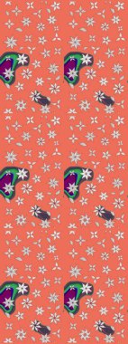 Raster illüstrasyonu. Çiçekler turuncu ve nötr renklerde. Çiçek desenli eskiz, vuruşlar, sıçramalar, yaz çiçekleri..