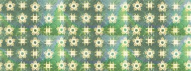 Yeşil ve nötr çiçekli eskiz deseni, suluboya çiçek deseni, şirin çiçek, duvar kağıdı, kart veya kumaş için fayanslı. Raster - stok.