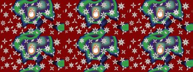 Raster Hip kumaş deseni. Eskiz Vintage Çiçek Deseni.