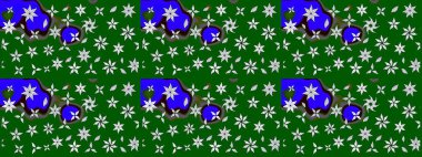 Üst manzara, yumuşak yeşil ve nötr renk tarzı. Manzaralı çiçek deseni. Çiçek kompozisyonu, el boyası, hassas şablon. Sevgililer günü ve tebrik kartı konsepti için şık bir davet.