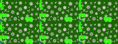 Düz Çiçek Elementleri Tasarımı. Raster güzel kumaş deseni çiziyor. Çiçek deseni. Renkli Bahar Teması çizim şablonu.