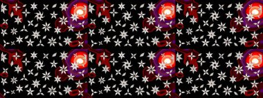 Soyut etnik raster çizim kalıbı. Arkaplan dokusu, duvar kağıdı, siyah ve nötr renklerde çiçek teması. Kabile sanatı boho baskısı, klasik çiçek arkaplanı.