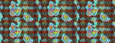 Küçük çiçekteki sevimli çiçek deseni. Raster illüstrasyonu. Çizim.