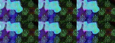 Raster deseni. Süslü kumaş deseni. Çiçekli çiçek deseni, suluboya..