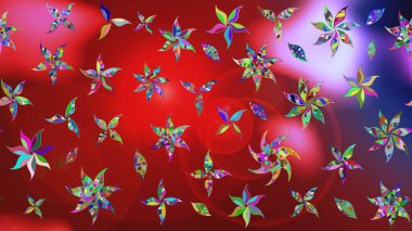 Güzel kumaş deseni. Raster suluboya deseni, narin çiçekler, kırmızı ve pembe çiçekler, tebrik kartı şablonu..